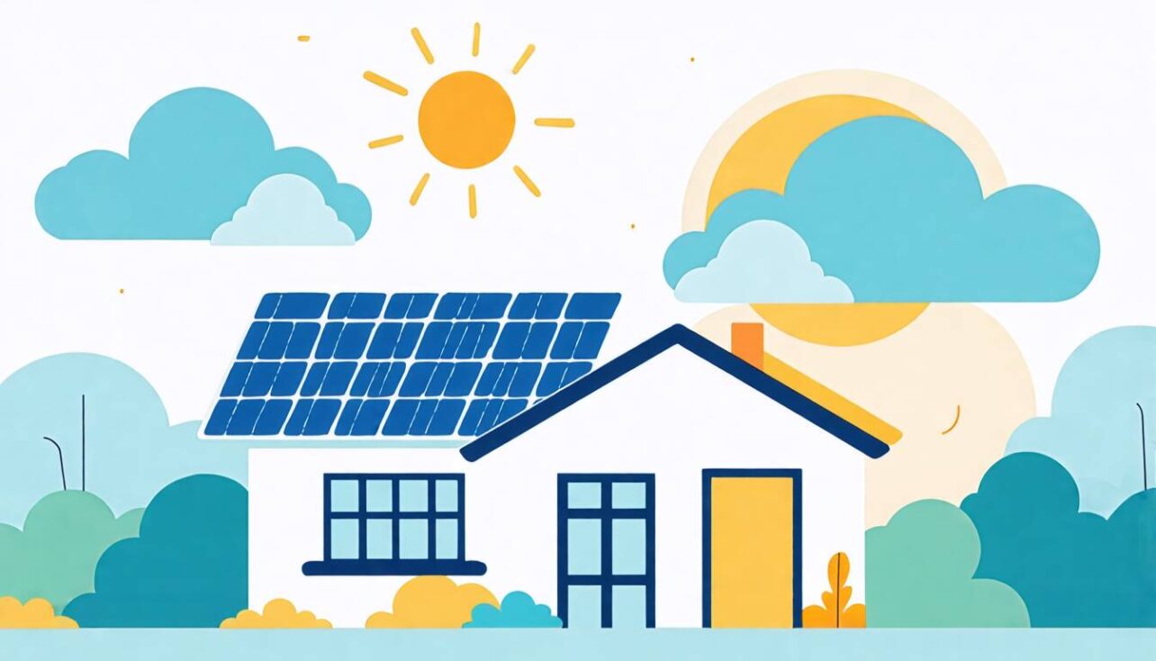 solenergi molnighet